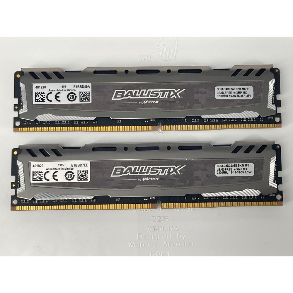 Crucial Ballistix Sport LT 16GB (2x8GB) DDR4 3200 RAM Gray BLS8G4D32AESBK.M8FE